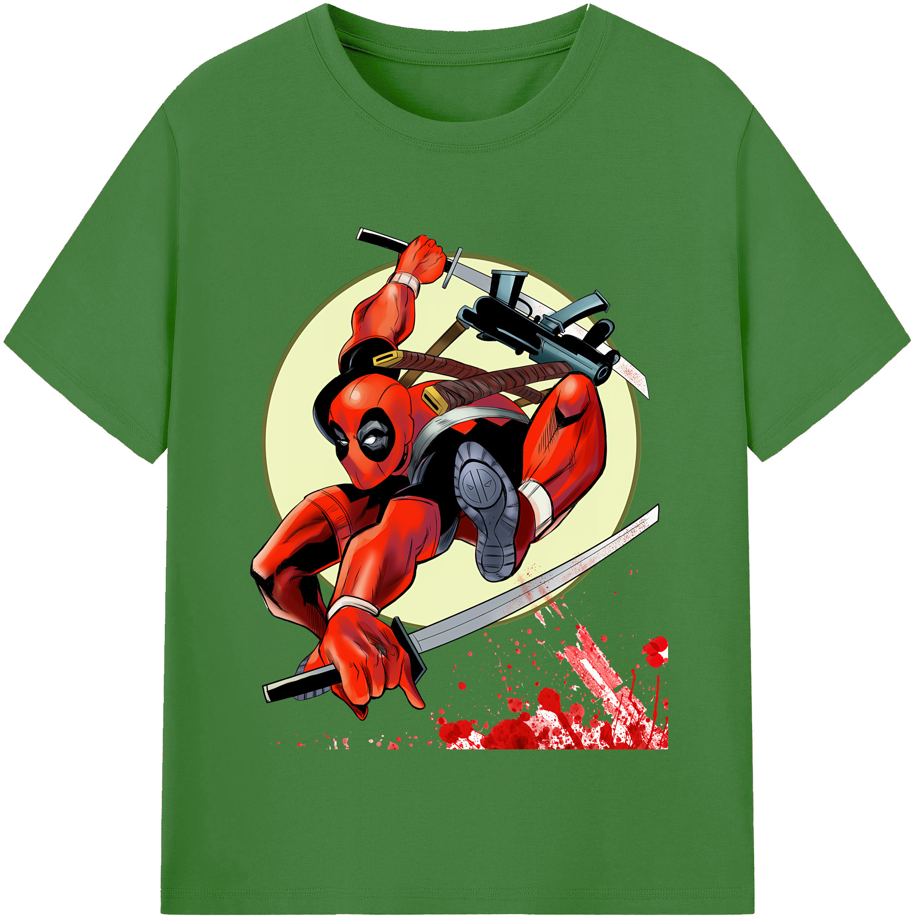 （画像用） Deadpool デッドプール レディースカジュアルプリントTシャツ（綿100％）